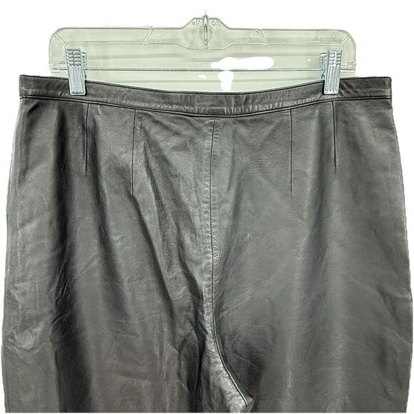 Mixit Genuine Leather Pants High Rise Waist Black Lined Womens Plus Size 16 Club - Picture 4 of 9